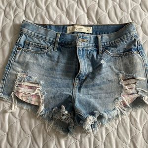 High waisted jean shorts